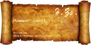 Hammer Zsolt névjegykártya