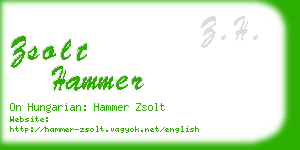zsolt hammer business card
